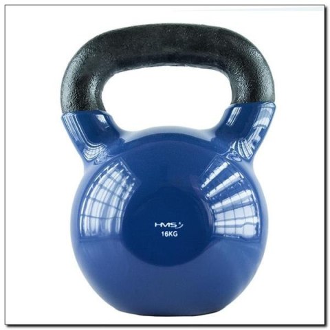 KNV16 BLUE KETTLEBELL ŻELIWNY POKRYTY WINYLEM HMS