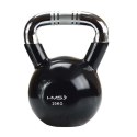 KTC16 BLACK UCHWYT CHROM RADEŁKOWANY KETTLEBELL ŻELIWNY HMS