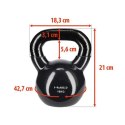 KNV10 BLACK KETTLEBELL ŻELIWNY POKRYTY WINYLEM HMS