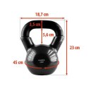 KNV12 BLACK KETTLEBELL ŻELIWNY POKRYTY WINYLEM HMS