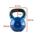 KNV24 BLUE KETTLEBELL ŻELIWNY POKRYTY WINYLEM HMS