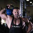 KNV28 BLUE KETTLEBELL ŻELIWNY POKRYTY WINYLEM HMS