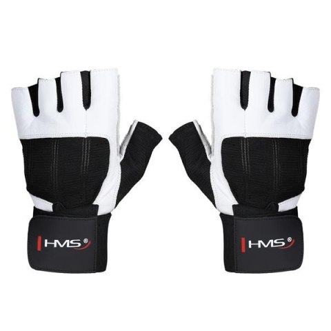 RST04 WHITE-BLACK ROZM. S RĘKAWICE NA SIŁOWNIĘ HMS